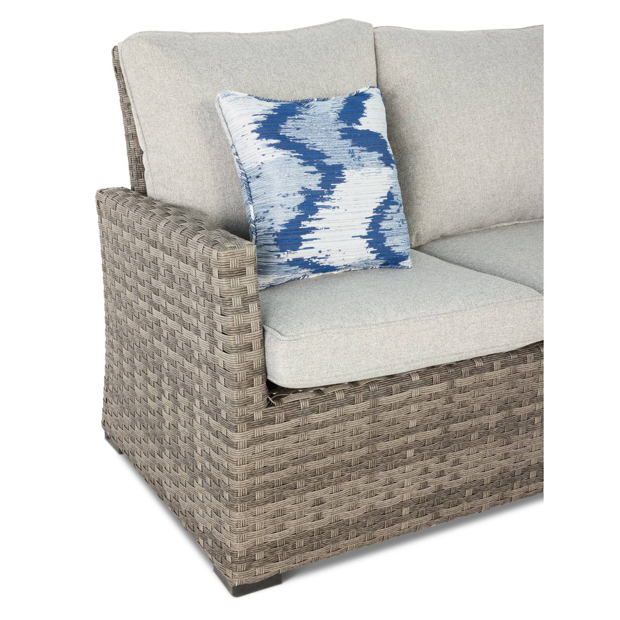 Arcadia Sectional Group - Grey - WaterTrendsStore - Conversation Table w/ (2) Cube Ottomans - $500.00 - 85920