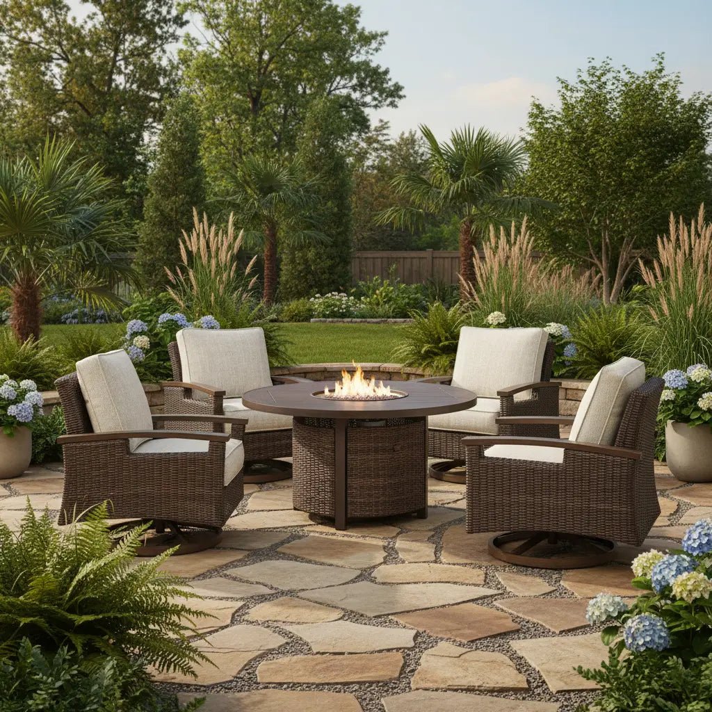 Bayfield 5 Piece Firepit Chat Group - WaterTrendsStore - 84877