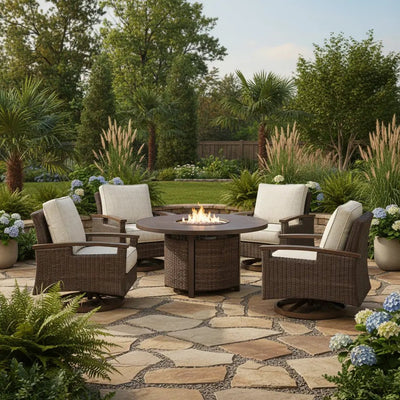 Bayfield 5 Piece Firepit Chat Group - WaterTrendsStore - 84877