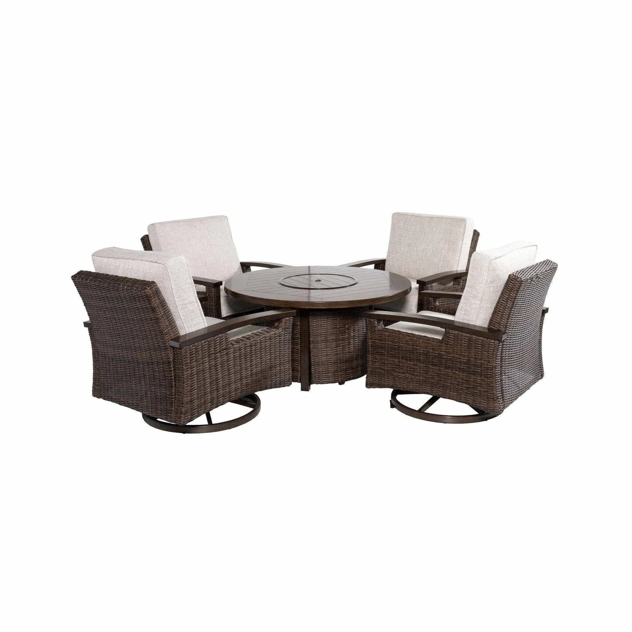 Bayfield 5 Piece Firepit Chat Group - WaterTrendsStore - 84877