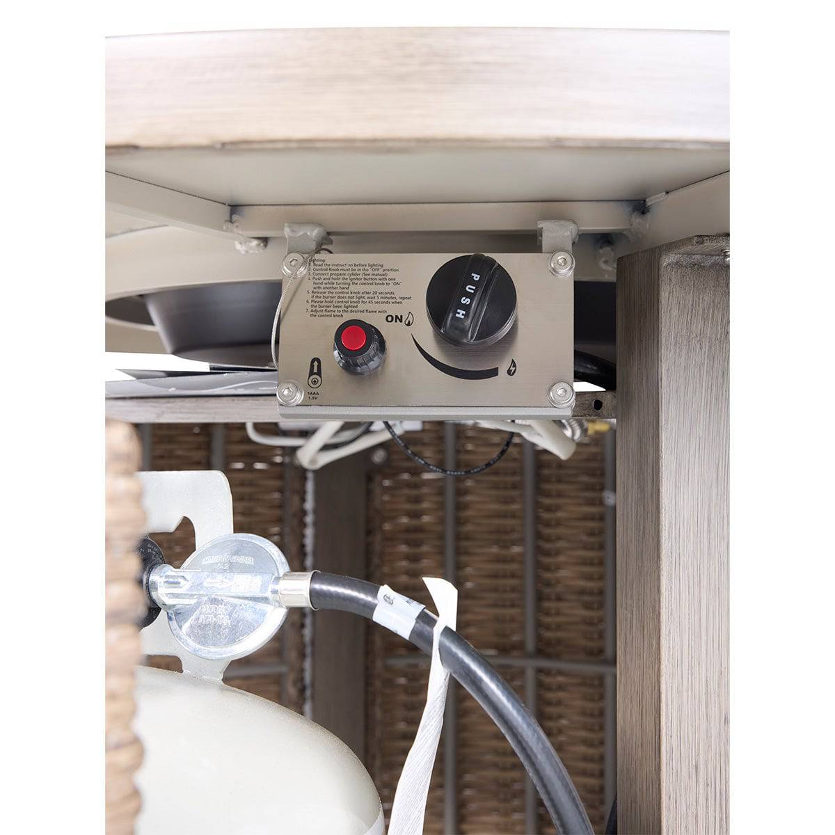 Bayfield Driftwood 5 Piece Firepit Chat Group - WaterTrendsStore - 85911