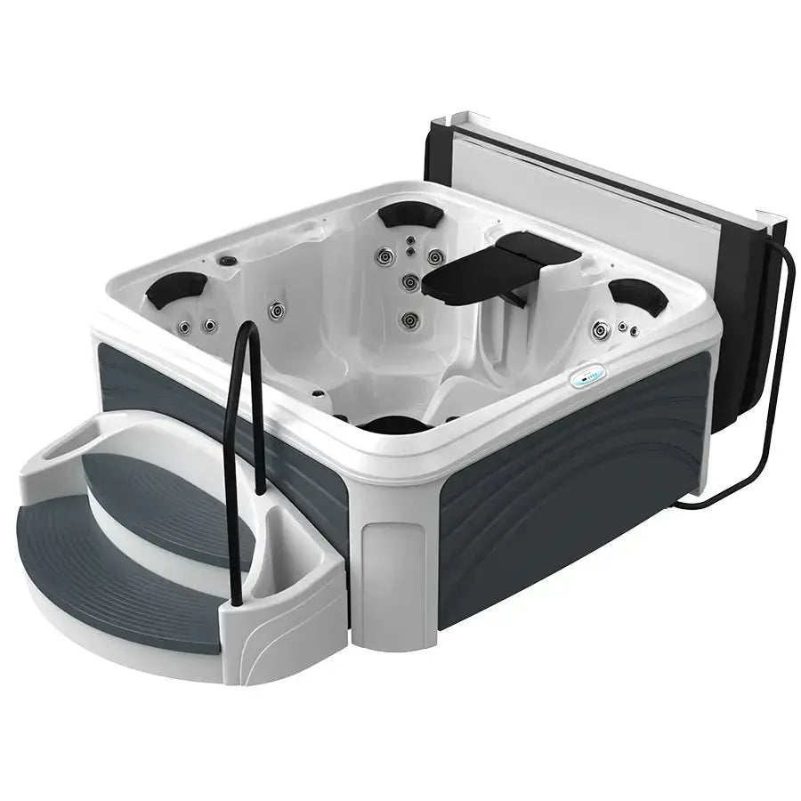 Dreammaker Cabana 3500L Suite - WaterTrendsStore - White Diamond Spa with Gray Panels - 