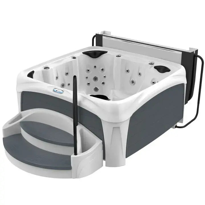 Dreammaker Crossover 740L Suite - WaterTrendsStore - White Diamond Spa with Gray Panels - 