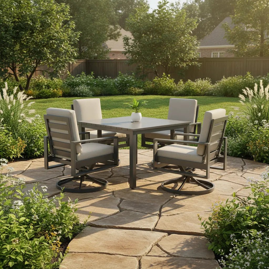 Newport Grey 5 Piece Dining Group - Spectrum Dove - WaterTrendsStore - 43404