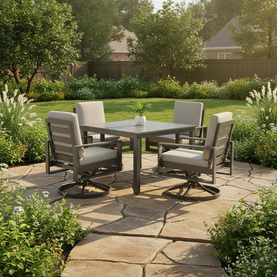 Newport Grey 5 Piece Dining Group - Spectrum Dove - WaterTrendsStore - 43404