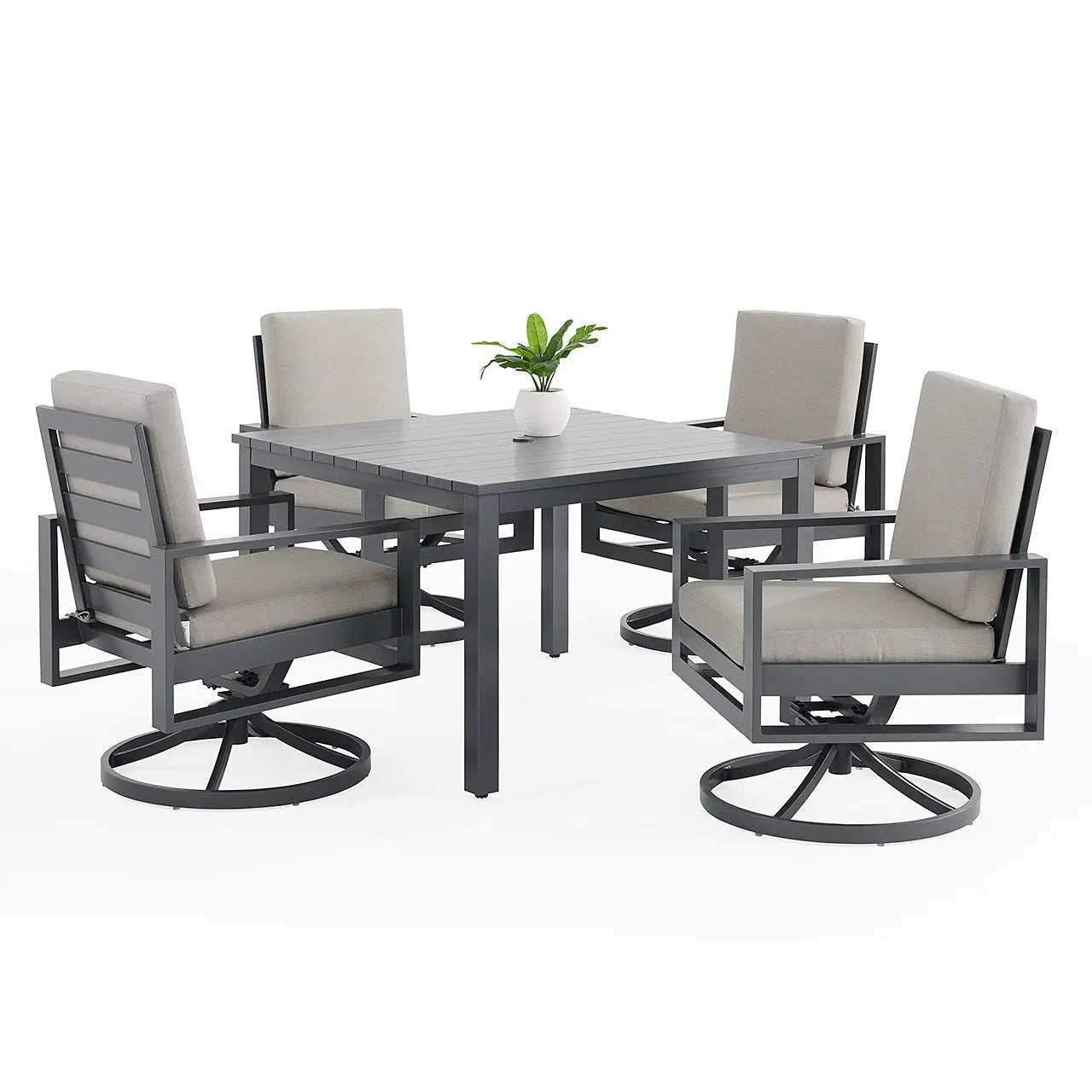 Newport Grey 5 Piece Dining Group - Spectrum Dove - WaterTrendsStore - 43404