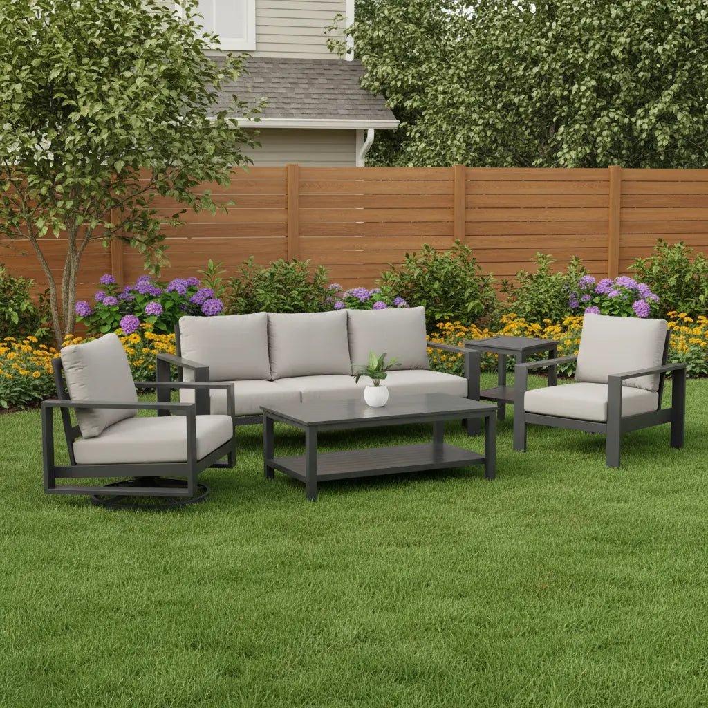 Newport Grey 5 Piece Sofa Group - Spectrum Dove - WaterTrendsStore - 43393