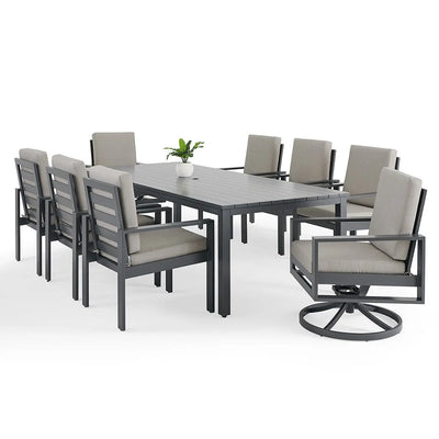 Newport Grey 9 Piece Dining Group - Spectrum Dove - WaterTrendsStore - 43406
