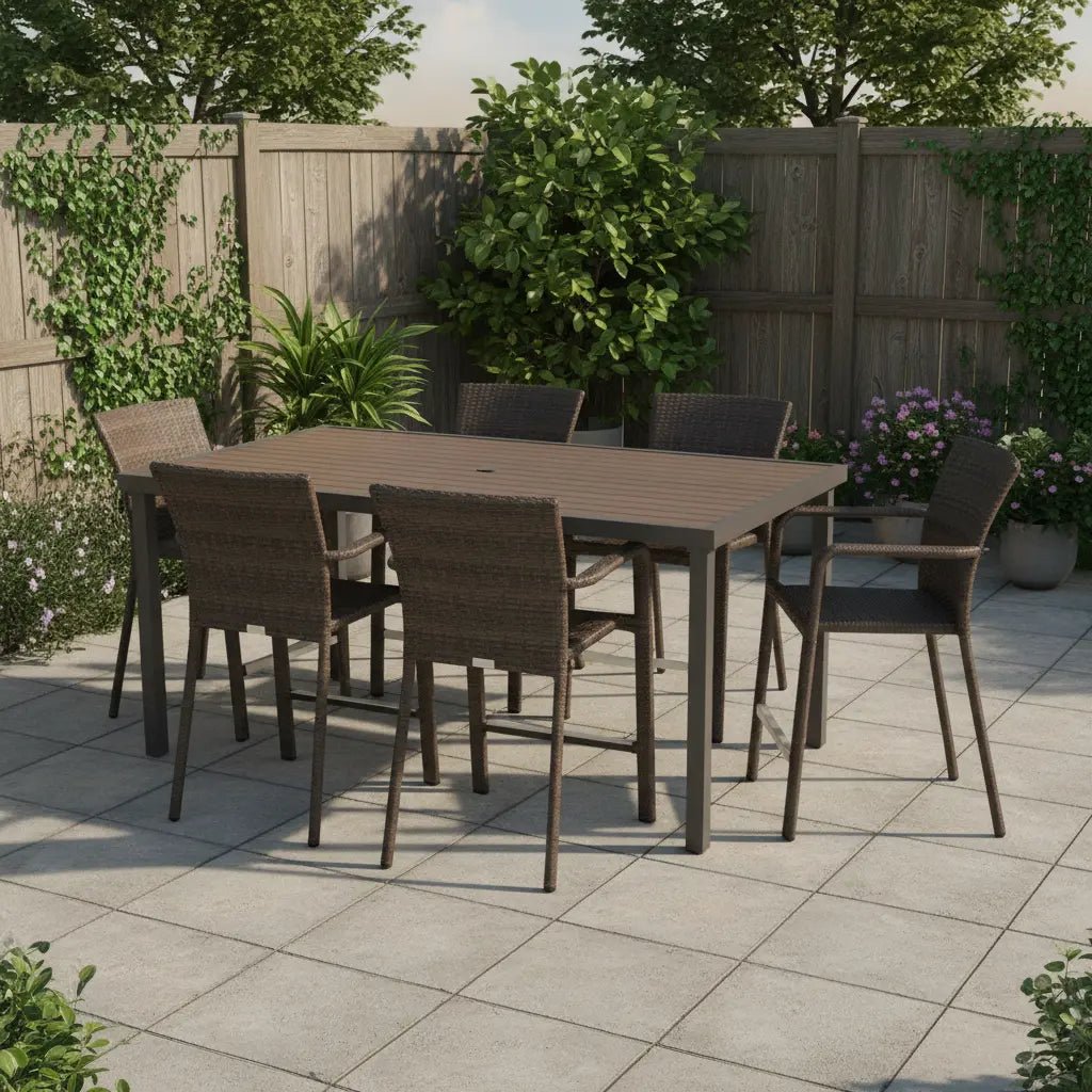 St. Kitts Woven 7 Piece Counter Height Group - Canola Seed - WaterTrendsStore - 85081