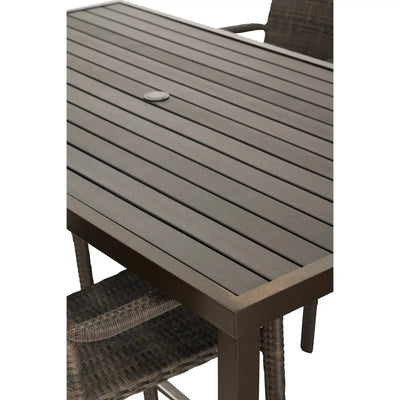 St. Kitts Woven 7 Piece Counter Height Group - Roasted Pecan - WaterTrendsStore - 85075