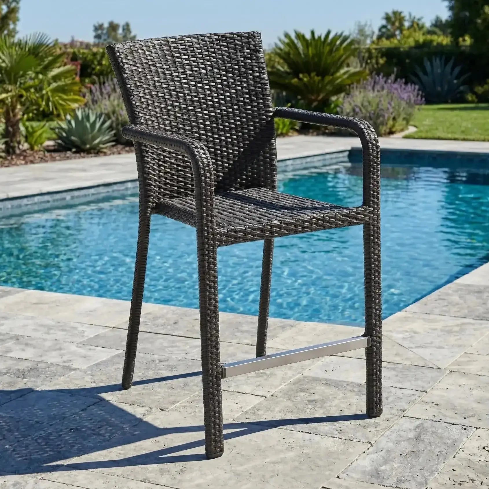 St. Kitts Woven Counter Height Stool - Roasted Pecan - WaterTrendsStore - 84591