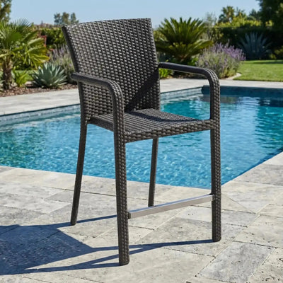 St. Kitts Woven Counter Height Stool - Roasted Pecan - WaterTrendsStore - 84591