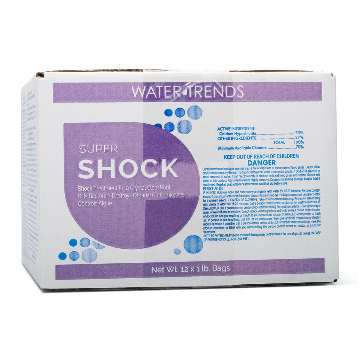 WATER TRENDS 73% Super Shock (12 Pack) - WaterTrendsStore - 85228