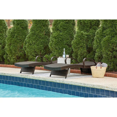 Waveland Woven Chaise Lounges (2 Pack) - WaterTrendsStore - Dark Brown - 32026