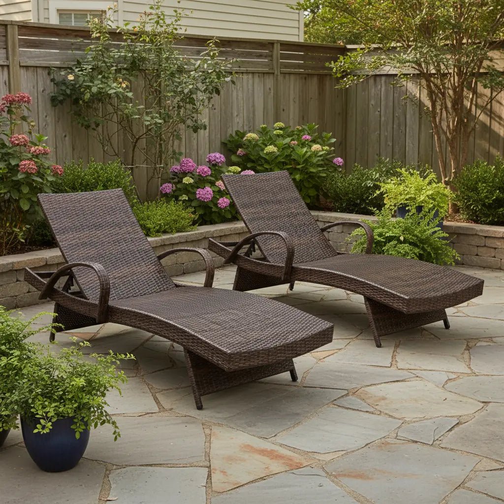 Waveland Woven Chaise Lounges (2 Pack) - WaterTrendsStore - Dark Brown - 32026