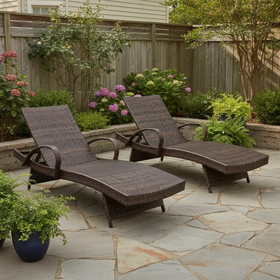Waveland Woven Chaise Lounges (2 Pack) - WaterTrendsStore - Dark Brown - 32026