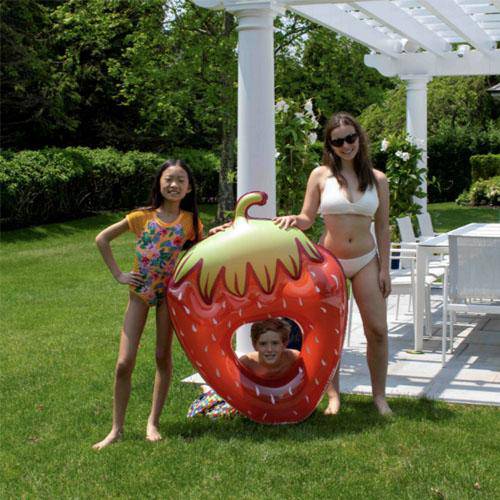 WT Inflatable Strawberry Ring - WaterTrendsStore - 9443